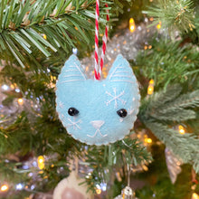 Load image into Gallery viewer, Snow Cat Christmas Cat Felt Festive Decoration