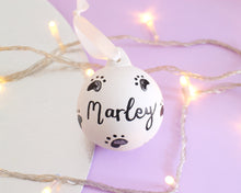 Load image into Gallery viewer, Personalised Pet Hand Painted Ceramic Bauble