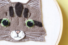 Load image into Gallery viewer, Personalised Pet Portrait Hand Embroidery Hoop, Pet Lover Gifts, Custom Cat, Dog or any Pet Embroidery Gift