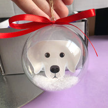Load image into Gallery viewer, Personalised Pet Christmas Tree Bauble Ornament, Cat Lovers, Dog Lovers, Pet Lovers Gift
