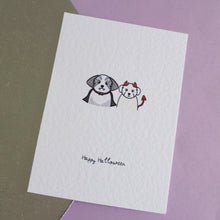 Load image into Gallery viewer, Mini Halloween Pet Portrait - Postcard Print