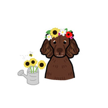 Load image into Gallery viewer, Personalised Spring Mini Pet Portrait, Postcard Print