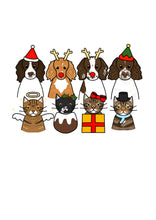 Load image into Gallery viewer, Christmas Mini Pet Portrait - Postcard Print