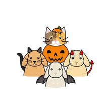 Load image into Gallery viewer, Mini Halloween Pet Portrait - Postcard Print