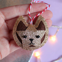 Load image into Gallery viewer, Mince Pie Christmas Cat Felt Festive Decoration