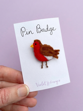 Load image into Gallery viewer, Robin Pin Badge
