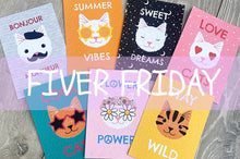 Load image into Gallery viewer, Fiver Friday Set of 7 Postcard Prints
