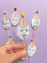Load image into Gallery viewer, Photo Face Cake Toppers
