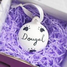 Load image into Gallery viewer, Personalised Pet Hand Painted Ceramic Bauble
