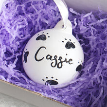 Load image into Gallery viewer, Personalised Pet Hand Painted Ceramic Bauble
