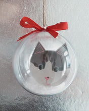 Load and play video in Gallery viewer, Personalised Pet Christmas Tree Bauble Ornament, Cat Lovers, Dog Lovers, Pet Lovers Gift
