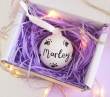 Load image into Gallery viewer, Personalised Pet Hand Painted Ceramic Bauble
