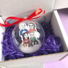 Load image into Gallery viewer, Personalised Family Portrait Christmas Tree Bauble Ornament
