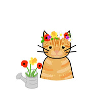 Load image into Gallery viewer, Personalised Spring Mini Pet Portrait, Postcard Print
