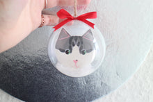 Load image into Gallery viewer, Personalised Pet Christmas Tree Bauble Ornament, Cat Lovers, Dog Lovers, Pet Lovers Gift
