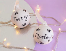Load image into Gallery viewer, Personalised Pet Hand Painted Ceramic Bauble
